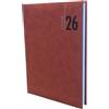 PRESTIGE & DELUXE Agenda 2026 Giornaliera 15 x 21 cm A5 similpelle ufficio parrucchiere ristorante con CALENDARIO DA TAVOLO + Omaggio penna a scatto e segnalibro