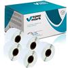 specmark 5 Rotoli di etichette compatibili con DYMO 99012 36mm x 89mm S0722400 260 Pezzo compatibile con tutte le stampanti di etichette Label-Writer 450 4XL Seiko-SLP