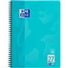 Oxford - Blocco note Touch, formato A4, 80 fogli a righe con doppio bordo, colore: azzurro