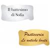 G.S.T. Design Etichette adesive sagomate 3,6x2,1 cm PERSONALIZZATE, sigilli pacchi, bollini per pacchetti e confezioni (240)