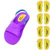 Haberdashery Online 8 Paia Etichette Adesive Scarpe, Forma Piede 21x37.5 mm, Personalizzabili, Ideali per Identificare Scarpe e Oggetti Vari, Laminato Protettivo, Resistente e Duraturo - Colore: Giallo, 21x37.5 mm