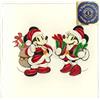 Origamo-Biglietto di Auguri,in Filigrana di Carta,Eseguito a Mano Natale (1 Mickey)
