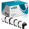 specmark 5 rotoli di etichette singole compatibili con Brother DK-11202 62 mm x 100 mm 300 etichette per tutte le stampanti di etichette QL QL-570 QL-700 QL-800