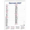 calendari.it Calendario 2026 da muro mod. XL con più spazio per scrivere. (A3-30x42 CM - CLASSICO) - Calendario con santi e lune.