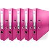 Netuno 5 raccoglitori ad 2 anelli a4 dorso 5 cm rosa registratori con anelli registratori archivio faldoni ufficio dossier ufficio cartelle ad anelli grandi archiviazione documenti