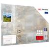 ALLboards Lavagna magnetica in acciaio CEMENTO DORATO 60x40cm METALboards lastra adatta per tutti i tipi di calamite + set di accessori GRATIS