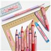 FERDINANDO FAMA' 128 Etichette Adesive Personalizzate per Bambini Sticker Nome per Scuola PET Ecologico Etichette Colorate 51x7mm per Penne, Quaderni, Matite, Libri - Design personalizzabile (Rosa, 128 pezzi)