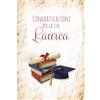 Generico Bigliettino di auguri per la LAUREA 11x17 cm VARIE FANTASIE per regalo congratulazioni uomo donna (Tocco Pergamena e libri)