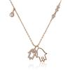 Meissa Collana Hamsa a mano Collana in argento sterling per donne Collana girocollo in oro rosa Fatima a mano, Oro rosa