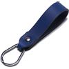 HAPPER STUDIO Blu portachiavi di pelle con anello a forma di goccia e, regalo per ragazzo