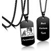 Ihanskio Personalizzato UNA COPPIA Dog Tags ID coppia Collana con foto Testo inciso San Valentino Compleanno Regali commemorativi Gioielli di corrispondenza Photo-1PC
