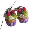 Linsonnia Creazioni Orecchini Cupcake Fatti a Mano in Argilla Polimerica, Mini Bijoux Golosi, 1,5x1 cm, Monachella Nickel Free, Fatti a Mano in Italia