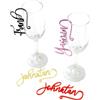 FranJohnsonHouse Fascino Personalizzato Anello Vetro Vino (Design 1) | Per Nozze, Per Feste, Segnabicchieri, Decorazioni Matrimoni