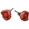 Handmade Generico Orecchini Bottoncino Rose in Argilla Polimerica Fatti a Mano 1 cm Nickel Free