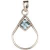 Generico Ciondolo con topazio blu, pietra preziosa sfaccettata a forma di pera, ciondolo in argento sterling 925, regalo per lei, gioielli con pietra portafortuna di dicembre
