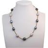 Generic collana perle conchiglia madreperla colorate blu rosa grigie minimal boho chic regalo mamma