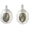 Handmade Orecchini in labradorite traforati con chiusura russa, orecchini in argento sterling 925, orecchini fatti a mano con montatura a griffe