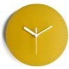 Generico 25 cm Piccolo orologio da muro in legno silenzioso per sala colorato come giallo banana Eleganti orologi a muro analogici con lancetta secondi e meccanismo quartz senza ticchettio Design basic moderno