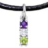 Iri jewelry Ciondolo Bandiera Genderqueer Pride Argento 925 Placcato Platino LGBTQ+ CSD