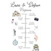 CESANA LIKE PHOTO Programma matrimonio personalizzato timeline nozze ventaglio acquerello 10 pz