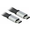 Delock Cavo a nastro FPC Delock USB 3.2 Gen 2 da USB Type-C™ a USB Type-C™, 22 cm, PD 3 A