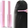 SMELEYOU Pettine per parrucchiere in ceramica Piastra per pettine caldo con rivestimento in ceramica Strumento per lo styling dei capelli portatile da viaggio senza fili ricaricabile USB Style-2