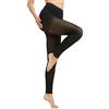 MGANG® Collant a compressione, senza piedi, in vita ad alta compressione, opaco, 15-20 mmHg, collant medico, tubo di supporto solido, per unisex, edema, vene varicose, gonfiore, allattamento, nero XL