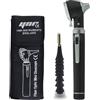 YNR England F.O Mini Otoscopio Auriscope Fibre Ottiche Ent Esame Medico Diagnostico Gp Marchio Ce Approvato - Nero