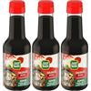 Eurocali Suzi Wan Salsa di Soia Condimento Salato Senza Aromi Coloranti e Conservanti Ideale per Varie Pietanze e Piatti Orientali - 3 Bottiglie da 143ml