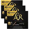 L'Or Espresso Coffee Ristretto Intensity 11 - Capsule Caffè Compatibili Nespresso* in Alluminio - 3 Confezioni da 40 Capsule (120 Bevande)