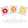 CandyFrizz Selection Personalizzati - Cioccolatini,Biscotti,Lecca Lecca e Spiedini personalizzabili Con Logo o Foto - SENZA GLUTINE - (Lecca Lecca piatto personalizzato con il tuo logo)