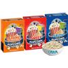 CAIYA Microwave Pop Corn Mix SWEET, SALTED CARAMEL e SALT Popcorn da Microonde Dolci, Salati e al Caramello Salato 3x90g con mini Ciotola Omaggio [3 Scatole]