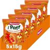Generico Snack Bimbi Paff - Confezione da 5x15g - In Varianti Piselli e Mais Dolce, Zucca e Carota o Carota e Pomodoro - Non Fritti, Senza Glutine, Senza Sale Aggiunto, 12 Mesi + (Piselli & Mais 5x15g)