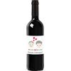 Bottle-Up Bottiglia di Vino IGT Toscana Rosso personalizzato per il nonno - Idea regalo esclusiva e originale per la festa dei nonni, come regalo di Natale, compleanno o festa del papà (0,75L, Cuoricini Nonni)