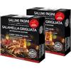 Salumi Pasini Salamella Piccante Grigliata Salumi Pasini® Bipack | Pronta in pochi minuti | 100% puro suino italiano | Senza glutine e senza lattosio | 2 confezioni | 2 x 200g | 400g totali
