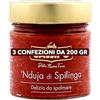 Generico Dalla Nostra Terra 'Nduja di Spilinga, Delizia da Spalmare, Salume Calabrese Piccante, 3 Confezioni da 200 gr, Scadenza 2028