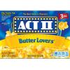 Act II Butter Lovers - Confezione da 2 scatole per popcorn al microonde, 226,8 g, 3 sacchetti per scatola