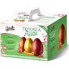 CAIYA Il Galeone Trilogia di Frutta Uova al Cioccolato Bianco ai Gusti Pesca, Banana e Ciliegia con Sorpresa, 540g