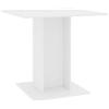 vidaXL Tavolo da Pranzo Stile Minimalista Elegante Moderno Semplice Robusto Tavola Arredo Cucina Bianco 80x80x75 cm in Truciolato