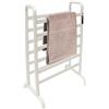 HPDTZ Scaldasalviette elettrico, 180 W, autoportante, radiatore da bagno, 2 file, supporto con timer per bagno, porta asciugamani, scalda 45 a 60 ℃