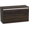 HOMCOM Comodino Sospeso con Cassetto Senza Maniglie, Comodino da Parete Moderno in Legno per Camera da Letto, 80x30x45 cm, Noce