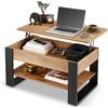 defiPad Tavolino Salotto Sollevabile con Contenitore - Tavolo da Caffè Regolabile in Altezza 45-61 cm - Prodotto nell'UE - Design Moderno Stile Industriale - Coffee Table