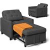 Xbro Poltrona Letto Singolo 3 in 1, Schienale Regolabile, Divano Relax Salvaspazio con Borsa Integrata per Appartamento/Camera da Letto