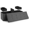 Blumtal panca contenitore + 2 scatole extra - panca camera da letto 110x38x38 cm - cassapanca contenitore da interno - panche contenitori - panca contenitore camera - baule da interno - in antracite