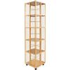 Dettchan Libreria girevole a 6 livelli, per camera da letto, studio, soggiorno, camera dei bambini, 37,08 x 37,08 x 162,05 cm