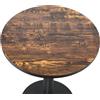 LANTUS Tavolo da bar rotondo, tavolo da pranzo, quadrato, stile industriale, tavola di legno + gambe in ferro, carico massimo 125 kg, 70 x 70 x 72 cm (C)