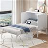 BNUZ Letto a scomparsa 90 x 200 cm, letto da parete con rete a doghe, letto pieghevole a parete, letto a scomparsa verticale con rete a doghe, letto per ragazzi, bianco