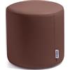 Avalon - Pouf Poggiapiedi Rigido CILINDRO Mamba Ignifugo Classe 1IM in Ecopelle Nautica, Puff Poggiapiedi, Seduta da Interno ed Esterno, Professionale Comodo Impermeabile, Made in IT(45cm-Marrone)