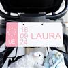Wanapix | Targhe Personalizzate | Targa Auto con Nome | Placca di Alluminio Decorativa | Auto/Carrozzina | 21x 9,5 cm | EU Pink