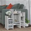 ROMHZKS Credenza Grigio Cemento 60x26x60 cm in Truciolato, Mobiletti Salvaspazio Offerte, Mobile Ingresso Salvaspazio, Adatto a camere da letto, soggiorni e ingressi